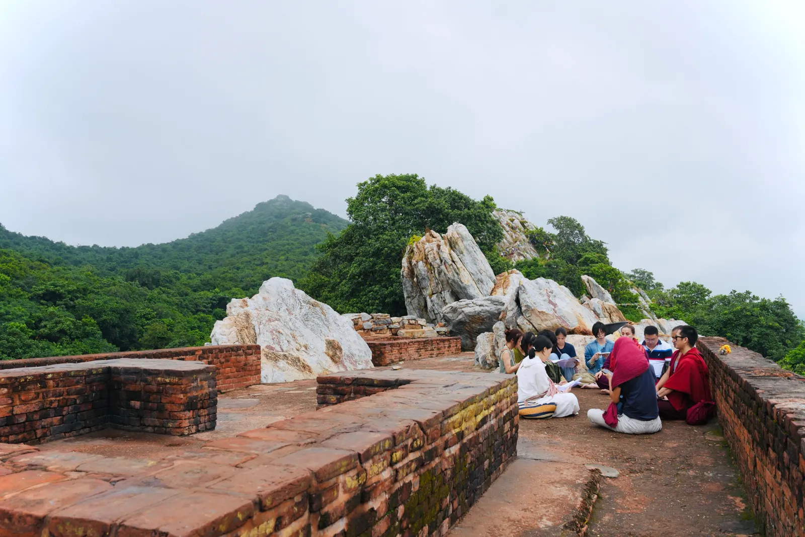 On Vulture Peak with Rinpoche, reciting the Heart Sutra together.
